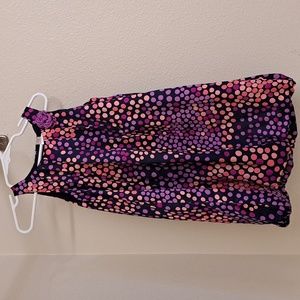 Cherokee Bubble Dress 4T Navy with Polka Dots